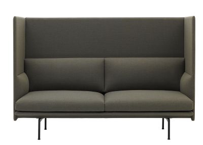 Outline 2-Seater Highback Sofa Black Base Muuto